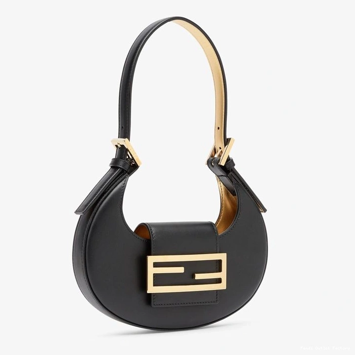 Cheap HOT Mini Bag Black Hobo Fendi In Calf Cookie Leather 0824